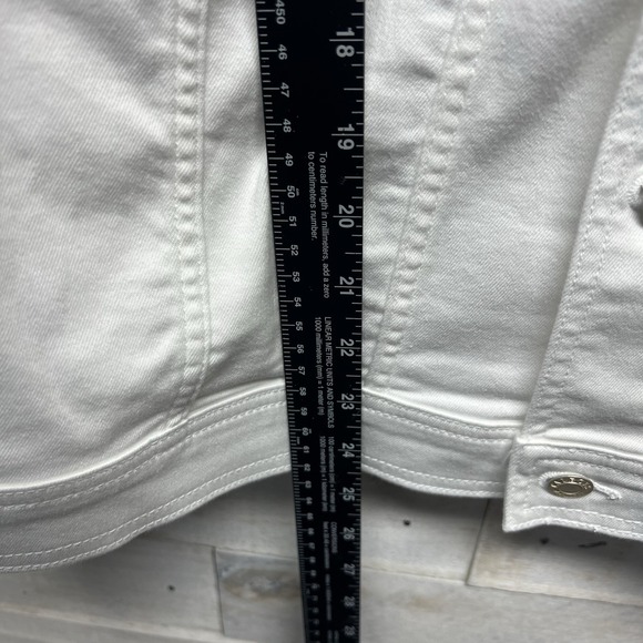 Talbots Denim Jean Jacket Womens 3X White Short Sleeve Button Down New NWT - Picture 13 of 13